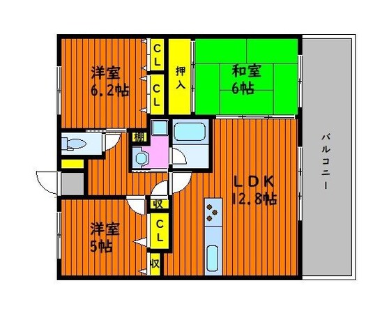 リベール高屋サウス・ウィンドの物件間取画像